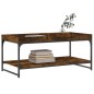 vidaXL Mesa de centro madera de ingeniería roble ahumado 100x49x45 cm vidaXL Mesa de centro madera de ingeniería roble ahumado 100x49x45 cm