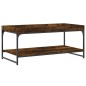 vidaXL Mesa de centro madera de ingeniería roble ahumado 100x49x45 cm vidaXL Mesa de centro madera de ingeniería roble ahumado 100x49x45 cm