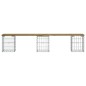 vidaXL Banco jardín diseño gaviones madera pino impregnada 203x31x42cm