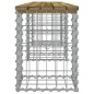vidaXL Banco jardín diseño gaviones madera pino impregnada 203x31x42cm