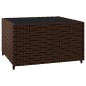 vidaXL Set muebles de jardín 3 piezas y cojines ratán sintético marrón vidaXL Set muebles de jardín 3 piezas y cojines ratán sintético marrón