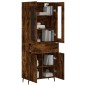 vidaXL Aparador alto madera contrachapada roble ahumado 69,5x34x180 cm vidaXL Aparador alto madera contrachapada roble ahumado 69,5x34x180 cm