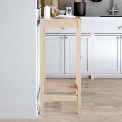 vidaXL Mesa alta de bar madera maciza de pino 50x50x110 cm