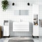 vidaXL Armario de baño con espejo madera de ingeniería blanco brillo vidaXL Armario de baño con espejo madera de ingeniería blanco brillo