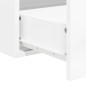 vidaXL Armario de baño con espejo madera de ingeniería blanco brillo vidaXL Armario de baño con espejo madera de ingeniería blanco brillo
