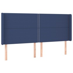 vidaXL Cabecero con orejas de tela azul 183x16x118/128 cm