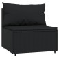 vidaXL Set de muebles de jardín 3 pzas y cojines ratán sintético negro vidaXL Set de muebles de jardín 3 pzas y cojines ratán sintético negro