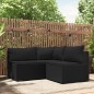 vidaXL Set de muebles de jardín 3 pzas y cojines ratán sintético negro vidaXL Set de muebles de jardín 3 pzas y cojines ratán sintético negro