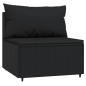 vidaXL Set de muebles de jardín 3 pzas y cojines ratán sintético negro vidaXL Set de muebles de jardín 3 pzas y cojines ratán sintético negro
