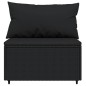 vidaXL Set de muebles de jardín 3 pzas y cojines ratán sintético negro vidaXL Set de muebles de jardín 3 pzas y cojines ratán sintético negro