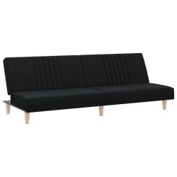 vidaXL Sofá cama de tela negro