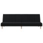 vidaXL Sofá cama de tela negro vidaXL Sofá cama de tela negro