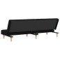 vidaXL Sofá cama de tela negro vidaXL Sofá cama de tela negro