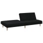 vidaXL Sofá cama de tela negro vidaXL Sofá cama de tela negro