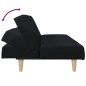 vidaXL Sofá cama de tela negro vidaXL Sofá cama de tela negro