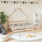 vidaXL Estructura de cama para niños con cajones madera pino 70x140 cm