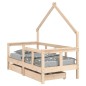 vidaXL Estructura de cama para niños con cajones madera pino 70x140 cm