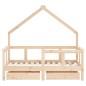 vidaXL Estructura de cama para niños con cajones madera pino 70x140 cm