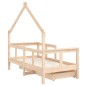 vidaXL Estructura de cama para niños con cajones madera pino 70x140 cm