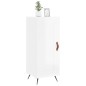 vidaXL Aparador de madera contrachapada blanco brillante 34,5x34x90 cm vidaXL Aparador de madera contrachapada blanco brillante 34,5x34x90 cm