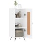 vidaXL Aparador de madera contrachapada blanco brillante 34,5x34x90 cm vidaXL Aparador de madera contrachapada blanco brillante 34,5x34x90 cm