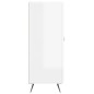 vidaXL Aparador de madera contrachapada blanco brillante 34,5x34x90 cm vidaXL Aparador de madera contrachapada blanco brillante 34,5x34x90 cm