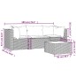 vidaXL Set muebles de jardín 4 piezas y cojines ratán sintético marrón vidaXL Set muebles de jardín 4 piezas y cojines ratán sintético marrón