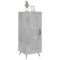 vidaXL Aparador de madera contrachapada gris hormigón 34,5x34x90 cm vidaXL Aparador de madera contrachapada gris hormigón 34,5x34x90 cm