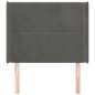 vidaXL Cabecero con orejas de terciopelo gris oscuro 103x16x118/128 cm