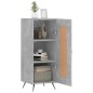 vidaXL Aparador de madera contrachapada gris hormigón 34,5x34x90 cm vidaXL Aparador de madera contrachapada gris hormigón 34,5x34x90 cm