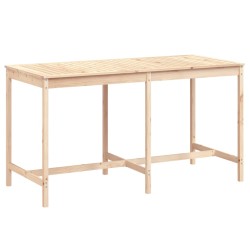 vidaXL Mesa de jardín madera maciza de pino 203,5x90x110 cm
