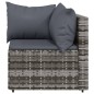 vidaXL Set de muebles de jardín 4 pzas y cojines ratán sintético gris vidaXL Set de muebles de jardín 4 pzas y cojines ratán sintético gris