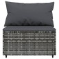 vidaXL Set de muebles de jardín 4 pzas y cojines ratán sintético gris vidaXL Set de muebles de jardín 4 pzas y cojines ratán sintético gris