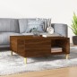 vidaXL Mesa de centro madera contrachapada roble marrón 80x80x36,5 cm vidaXL Mesa de centro madera contrachapada roble marrón 80x80x36,5 cm