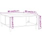vidaXL Mesa de centro madera contrachapada roble marrón 80x80x36,5 cm vidaXL Mesa de centro madera contrachapada roble marrón 80x80x36,5 cm