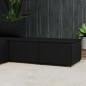 vidaXL Reposapiés de jardín con cojines 2 uds ratán sintético negro vidaXL Reposapiés de jardín con cojines 2 uds ratán sintético negro