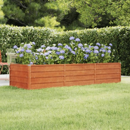 vidaXL Arriate oxidado de acero corten 240x80x45 cm