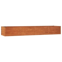 vidaXL Arriate oxidado de acero corten 320x80x45 cm