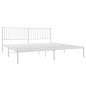 vidaXL Estructura de cama de metal con cabecero blanco 193x203 cm vidaXL Estructura de cama de metal con cabecero blanco 193x203 cm