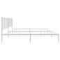 vidaXL Estructura de cama de metal con cabecero blanco 193x203 cm vidaXL Estructura de cama de metal con cabecero blanco 193x203 cm