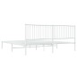 vidaXL Estructura de cama de metal con cabecero blanco 193x203 cm vidaXL Estructura de cama de metal con cabecero blanco 193x203 cm