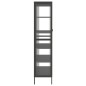 vidaXL Aparador alto vidrio y acero negro 85x40x180 cm vidaXL Aparador alto vidrio y acero negro 85x40x180 cm