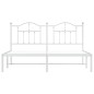 vidaXL Estructura de cama de metal con cabecero blanco 180x200 cm