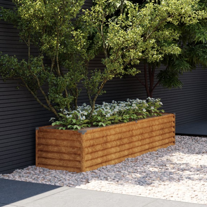 vidaXL Jardinera acero corten 194x50x36 cm vidaXL Jardinera acero corten 194x50x36 cm