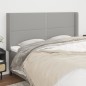 vidaXL Cabecero con orejas de tela gris claro 203x16x118/128 cm vidaXL Cabecero con orejas de tela gris claro 203x16x118/128 cm