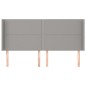 vidaXL Cabecero con orejas de tela gris claro 203x16x118/128 cm vidaXL Cabecero con orejas de tela gris claro 203x16x118/128 cm