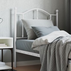 vidaXL Cabecero de metal blanco 80 cm