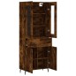 vidaXL Aparador alto madera contrachapada roble ahumado 69,5x34x180 cm vidaXL Aparador alto madera contrachapada roble ahumado 69,5x34x180 cm