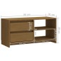 vidaXL Mueble para TV de madera maciza pino marrón miel 80x31x39 cm