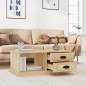 vidaXL Mesa de centro madera contrachapada roble Sonoma 90x50x35 cm